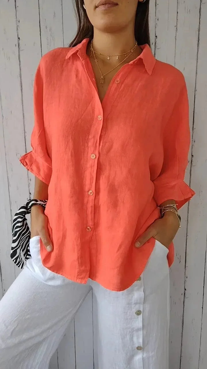 Maëlle - Chic Linen Blouse for Women