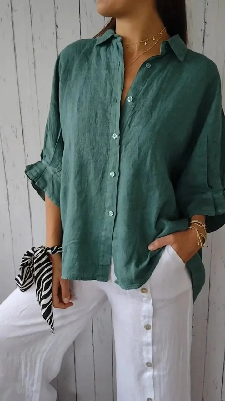 Maëlle - Chic Linen Blouse for Women