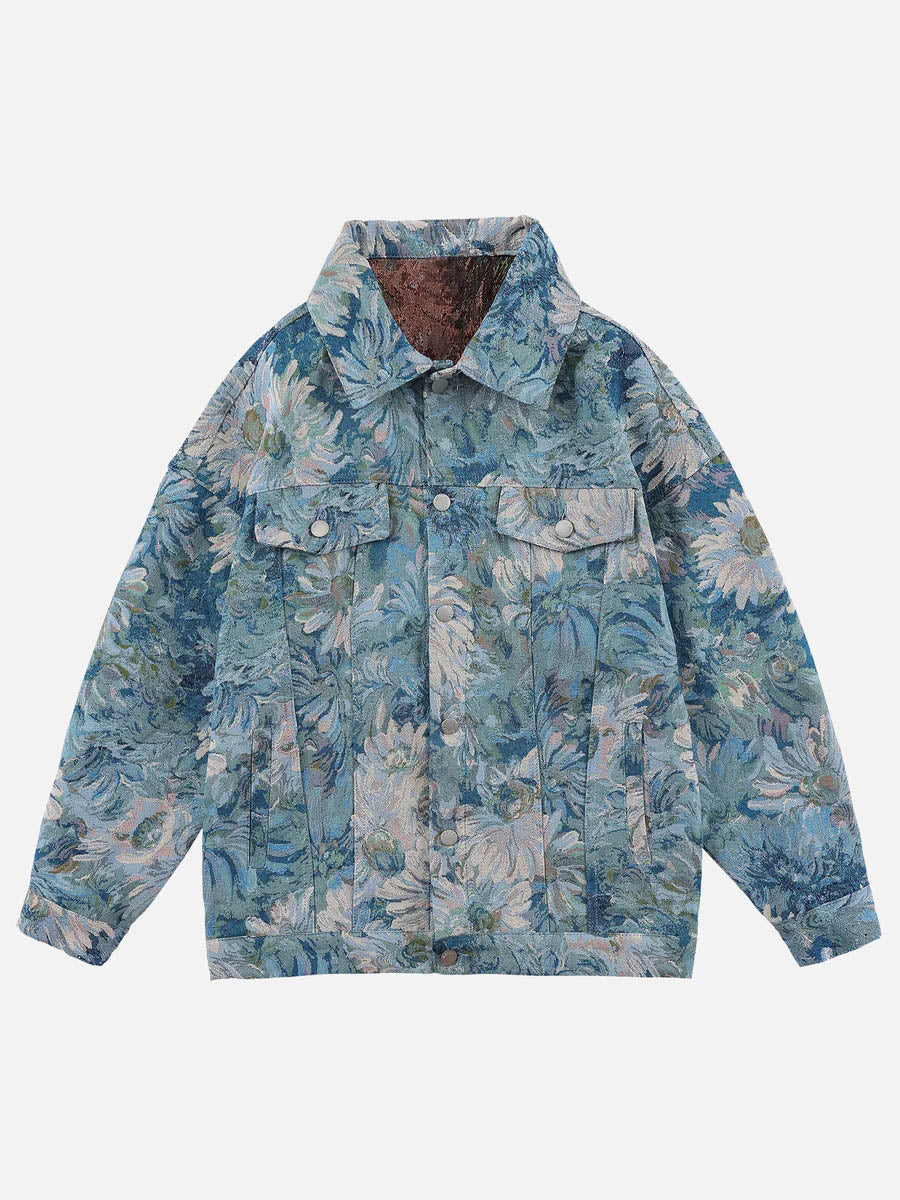 Eefje | Denim Jacket with Floral Design