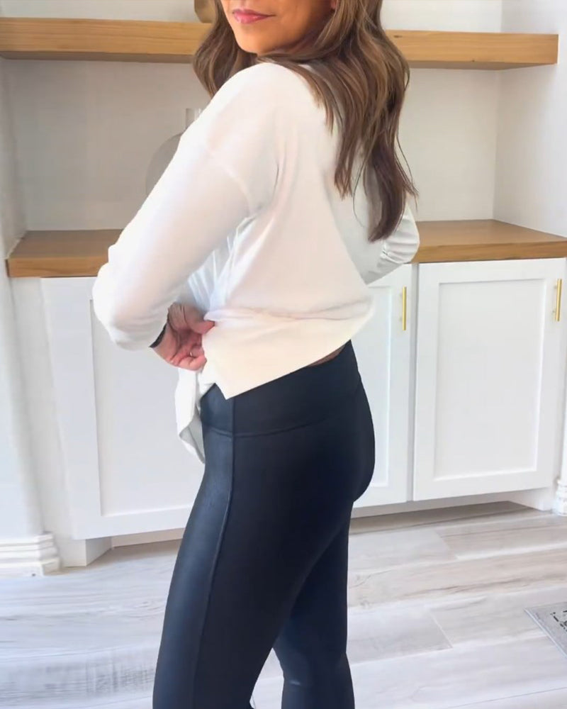 Classic Long Sleeve Plain Sweatshirt