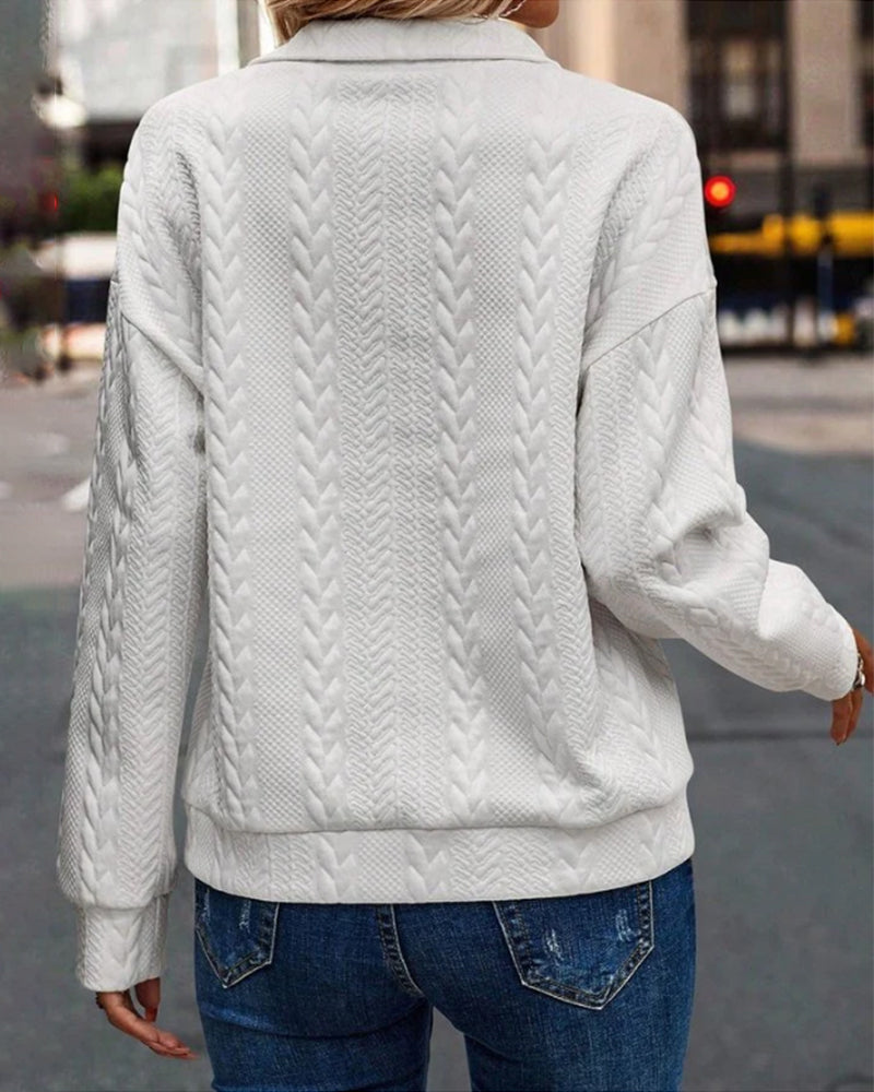 Solid Color Zip-Up Hoodie