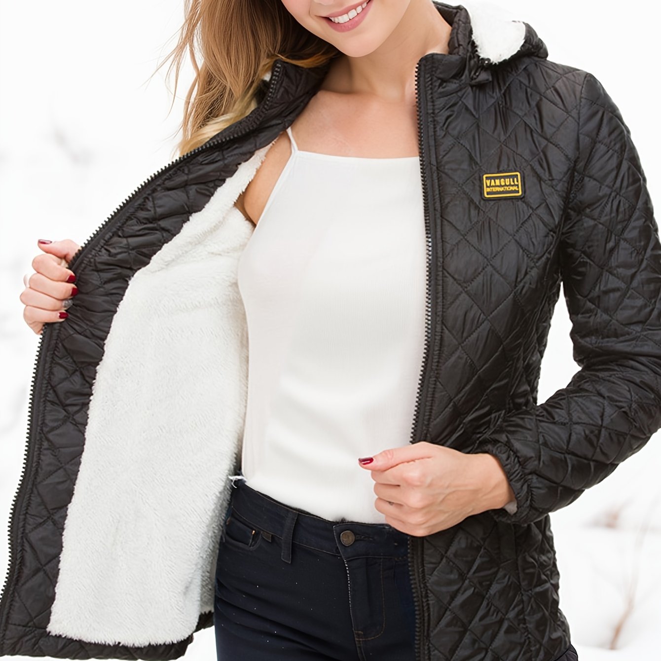 Elin | Hooded Fleece-Lined Quilted Jacket