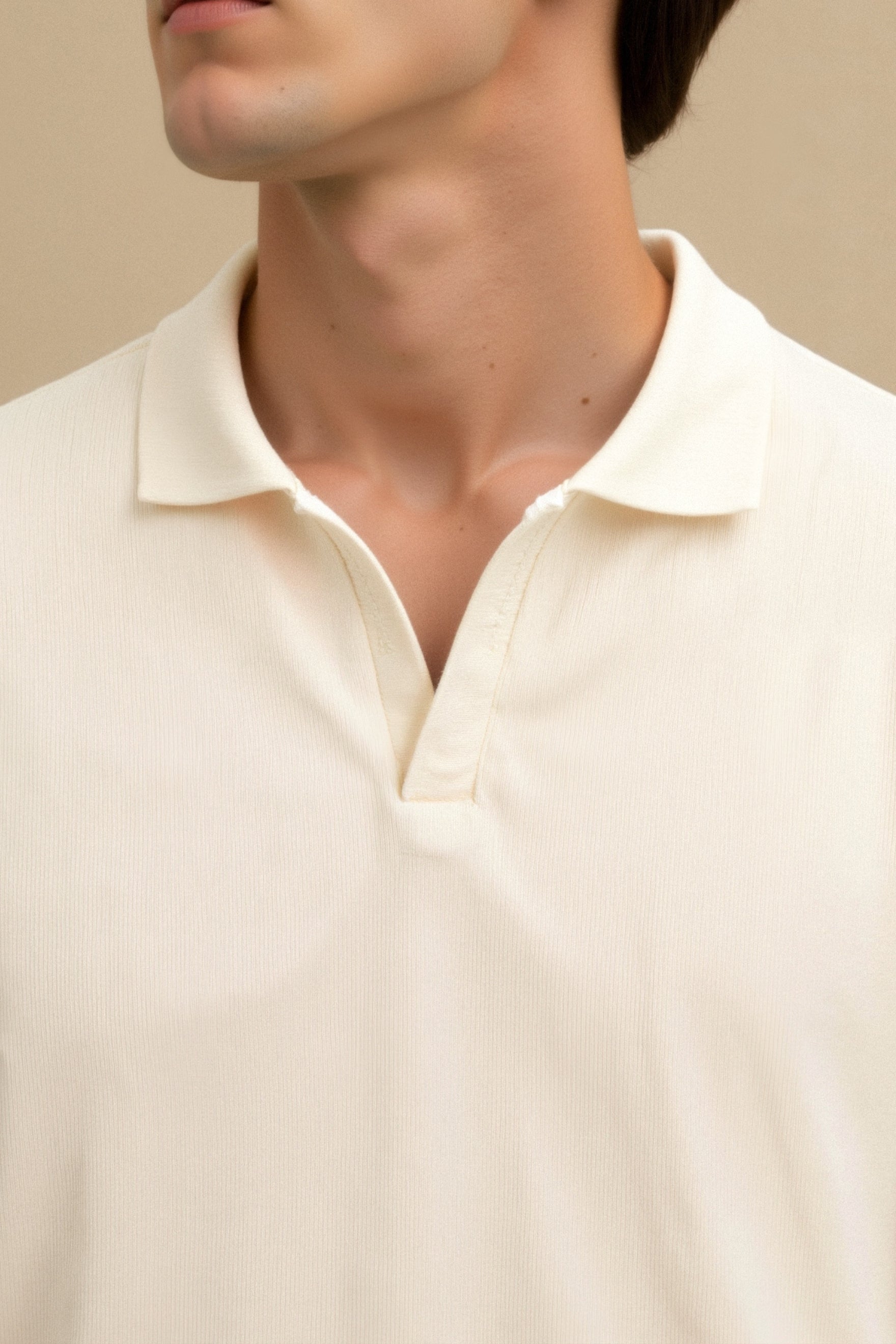 Emil | Textured Wool Polo T-Shirt