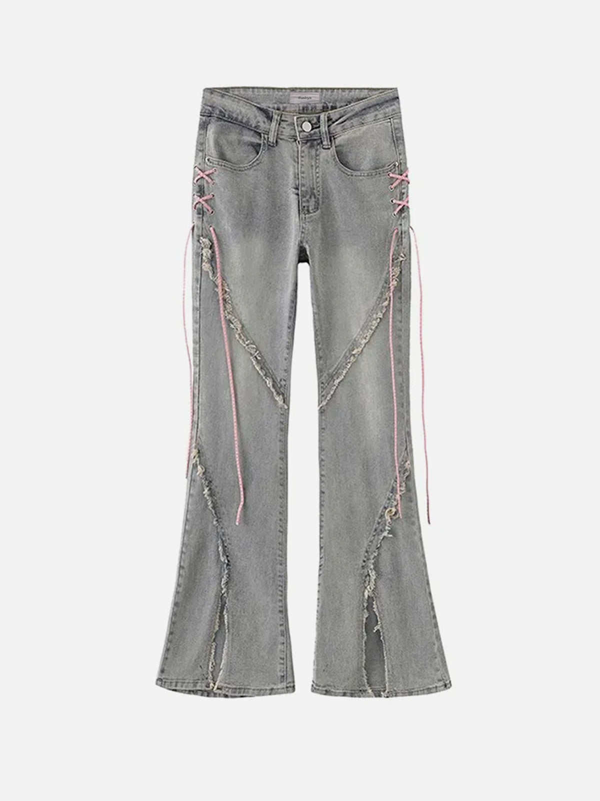 Esmée | Fun Jeans with Pink Fringe Details