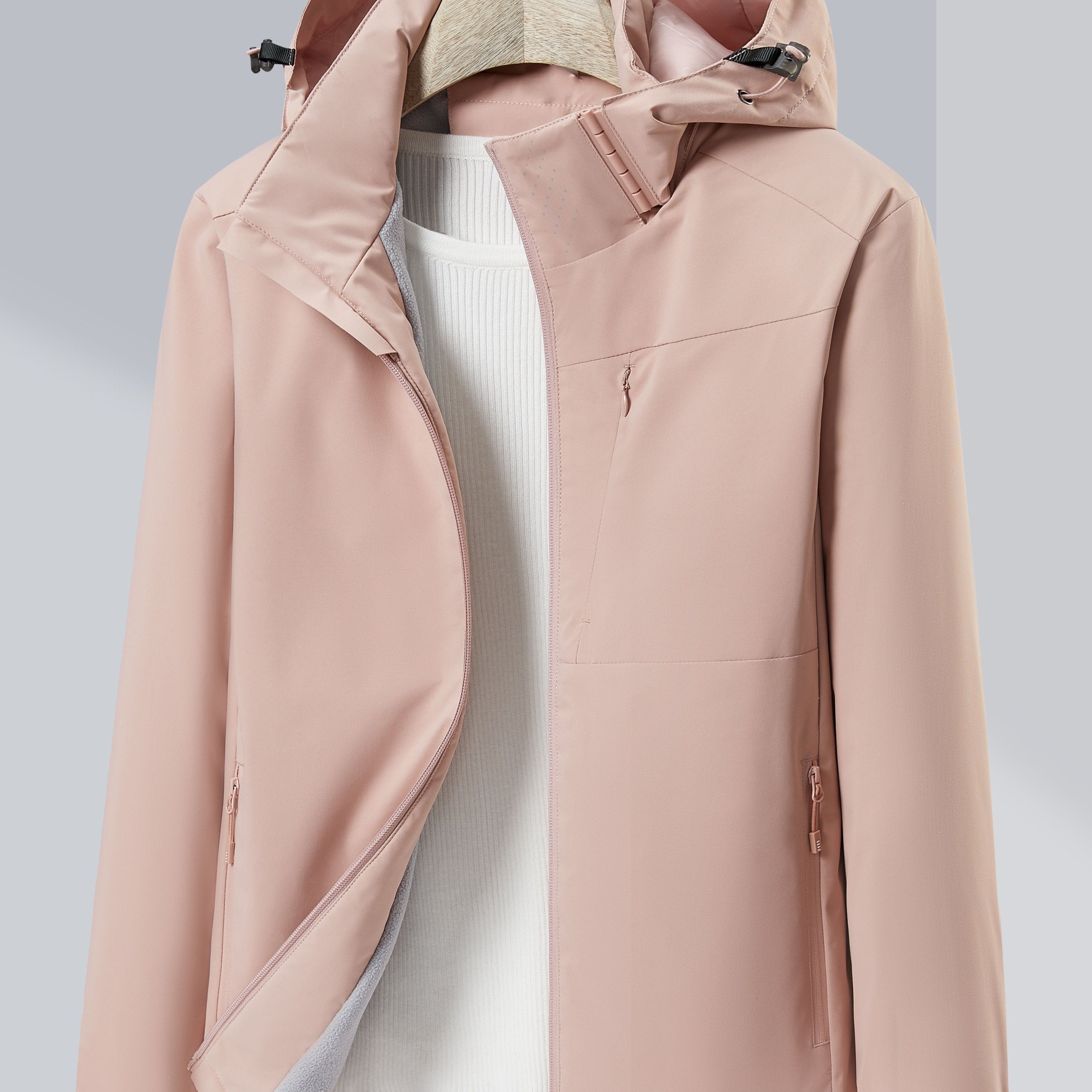 Evelien | Waterproof and Windproof Outdoor Jacket with Fleece Lining and Hood