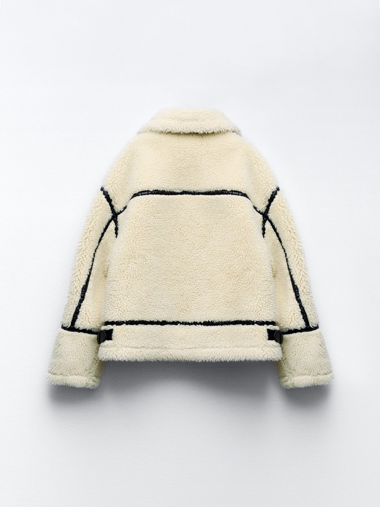 Fabienne | Ultra-Soft White Fleece Teddy Jacket for Women