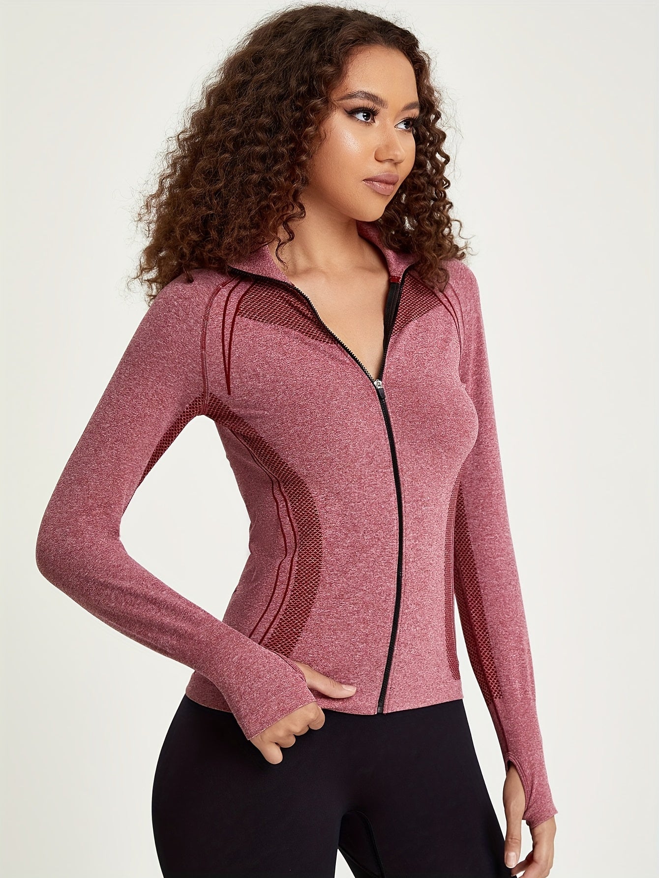 Feline | Women's Long Sleeve Fitness and Sports Jacket with Striped Accents