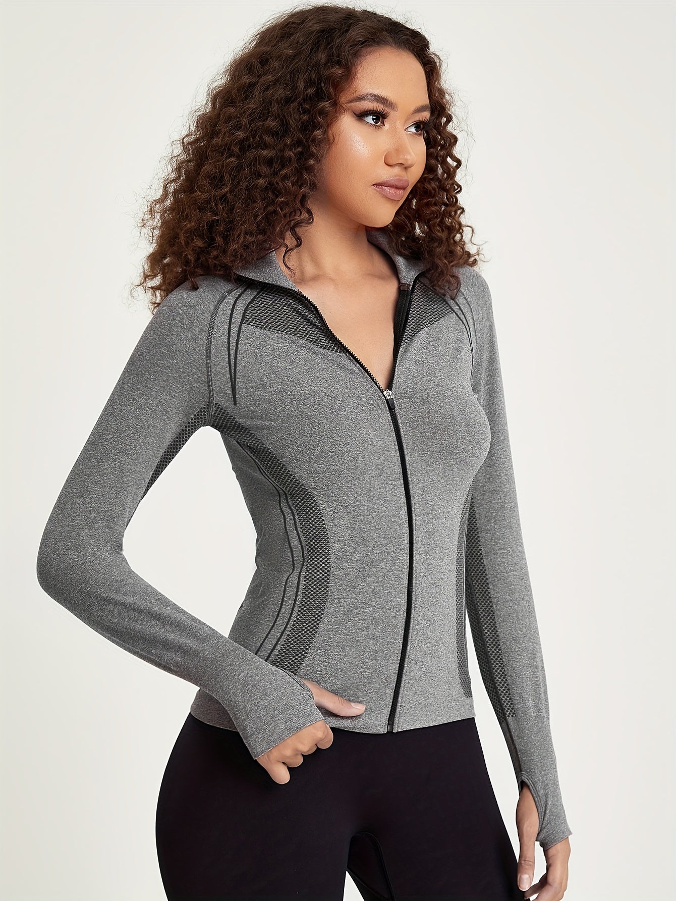 Feline | Women's Long Sleeve Fitness and Sports Jacket with Striped Accents