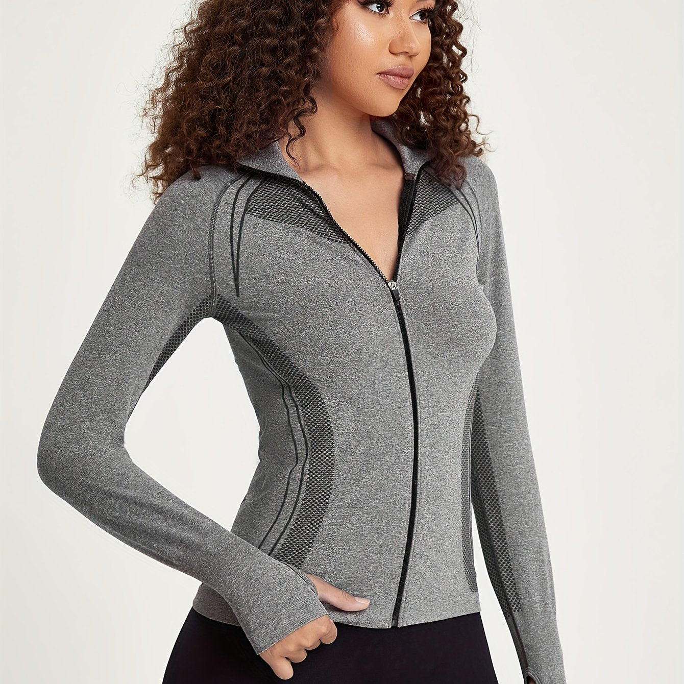 Feline | Women's Long Sleeve Fitness and Sports Jacket with Striped Accents