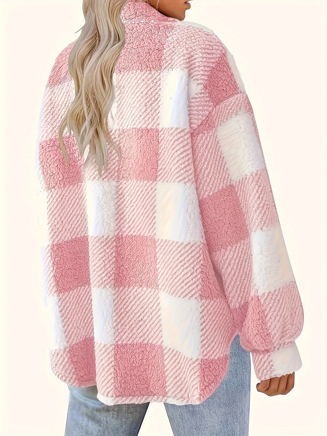 Feline | Long Sleeve Checked Button-Up Coat