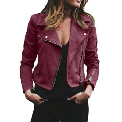 Fenna | Women's Slim Fit PU Leather Jacket