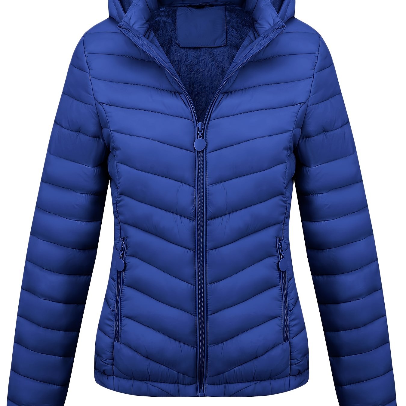 Fien | Angled Pocket Quilted Puffy Hoodie Jacket