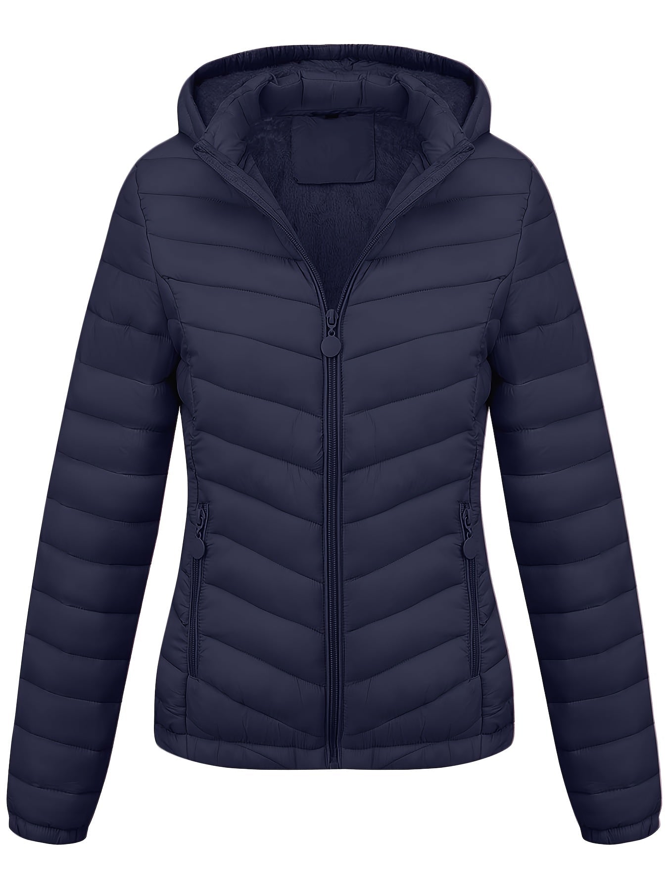 Fien | Angled Pocket Quilted Puffy Hoodie Jacket