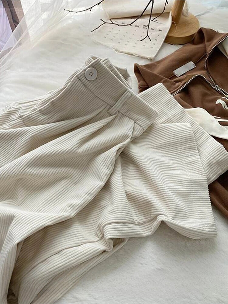 Fien | Women's Retro High-Waisted Corduroy Pants