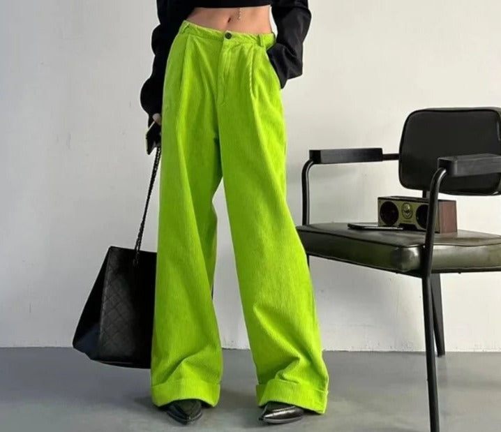Freija | Relaxed Fit Wide Leg Corduroy Joggers