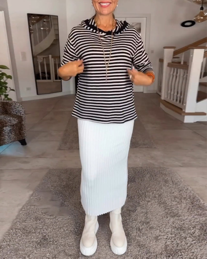 Striped Knit Pullover
