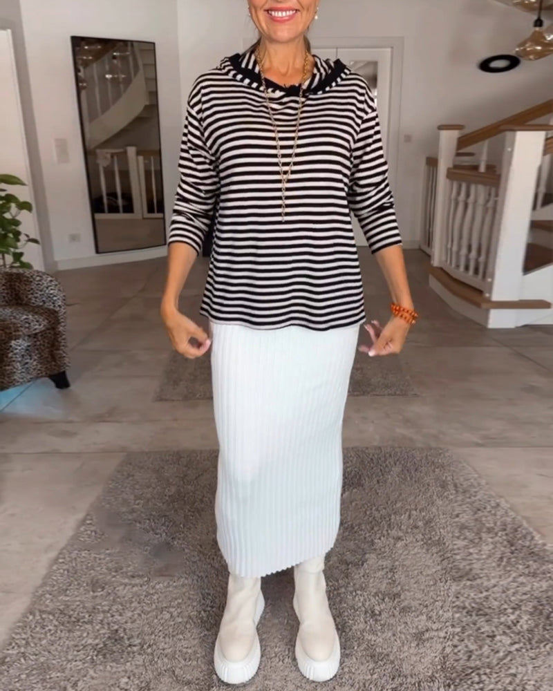 Striped Knit Pullover