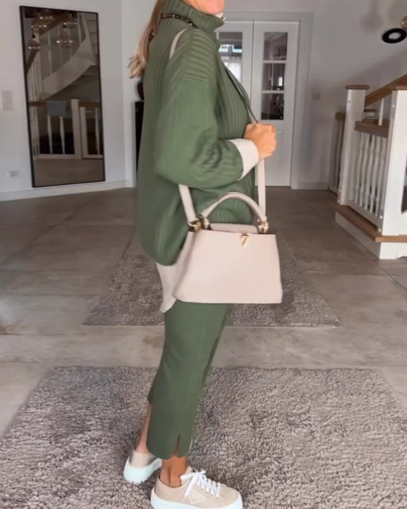 Emerald Turtleneck Sweater