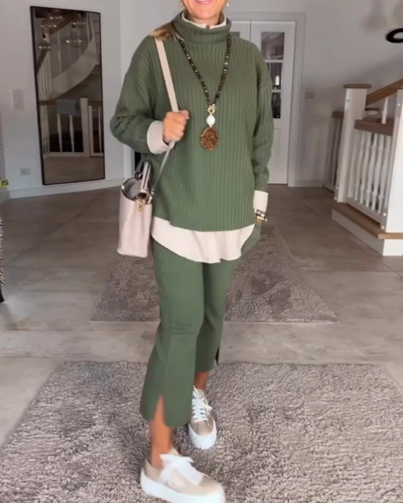 Emerald Turtleneck Sweater