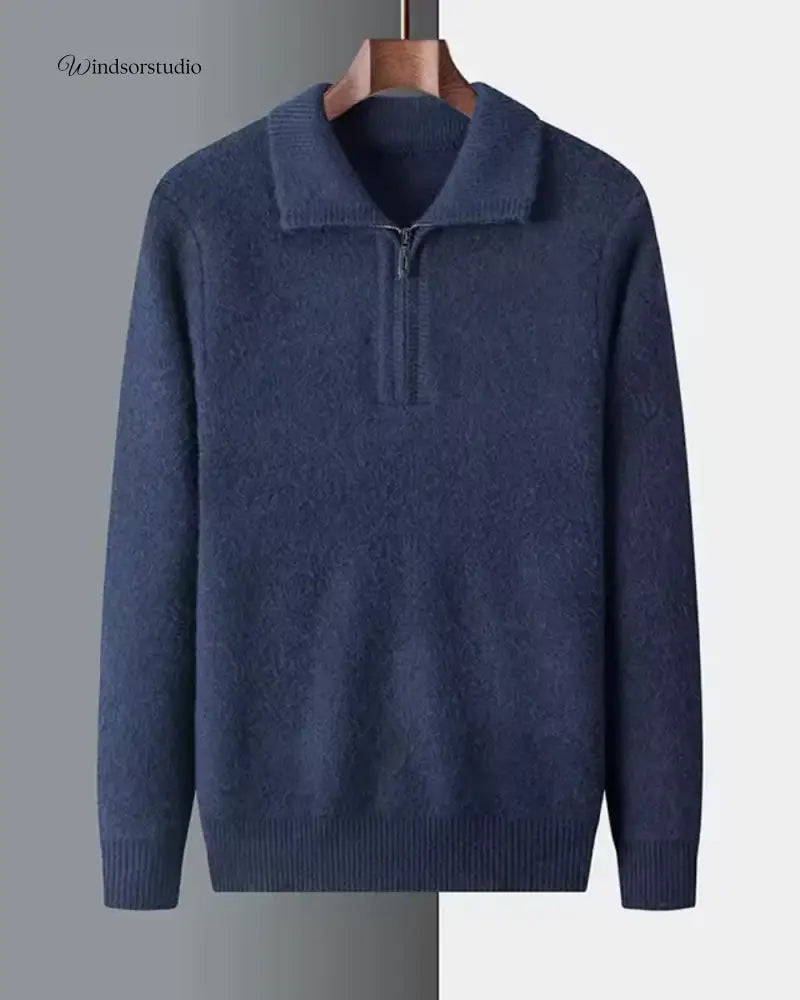 Gstaad Quarter-Zip Cashmere Sweater Navy / M