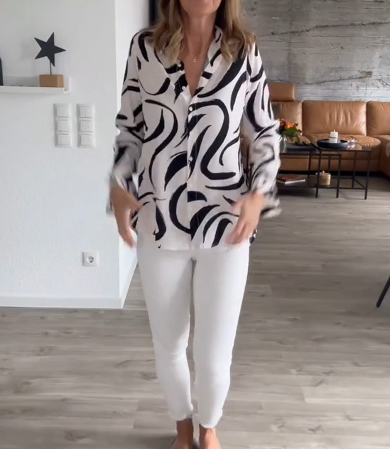 Printed Autumn Blouse