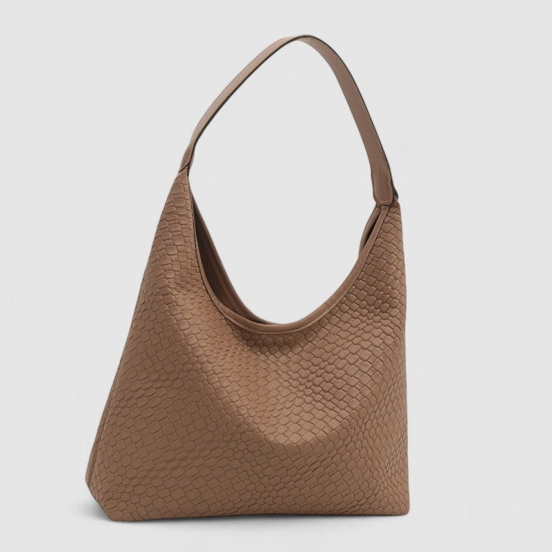 Constance Crocodile-Patterned Shoulder Bag