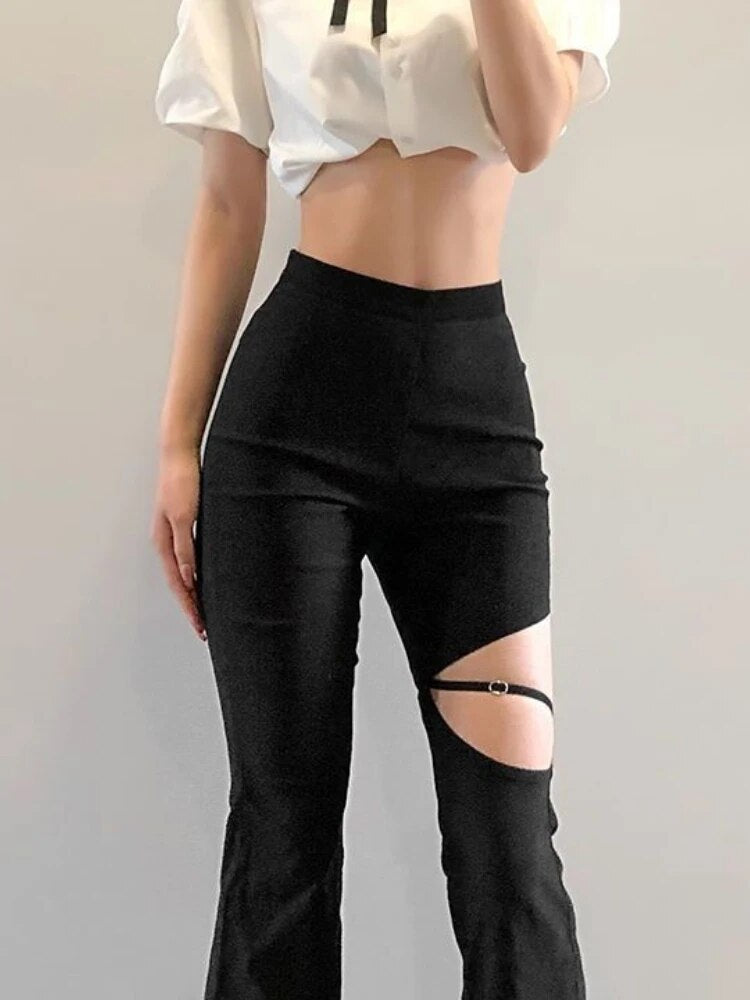 Ilaria | Women's Flared Slim Fit Trousers