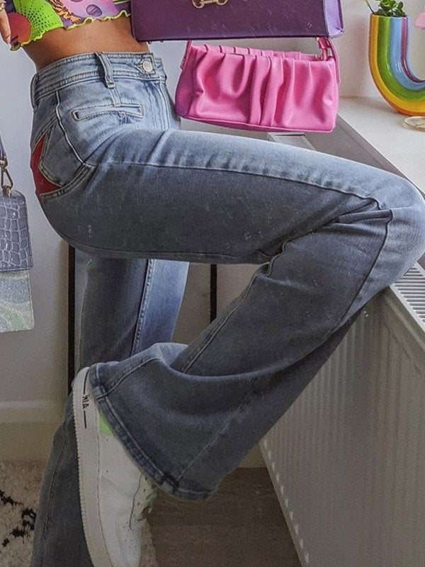 Mirjam - Red Star Flared Jeans
