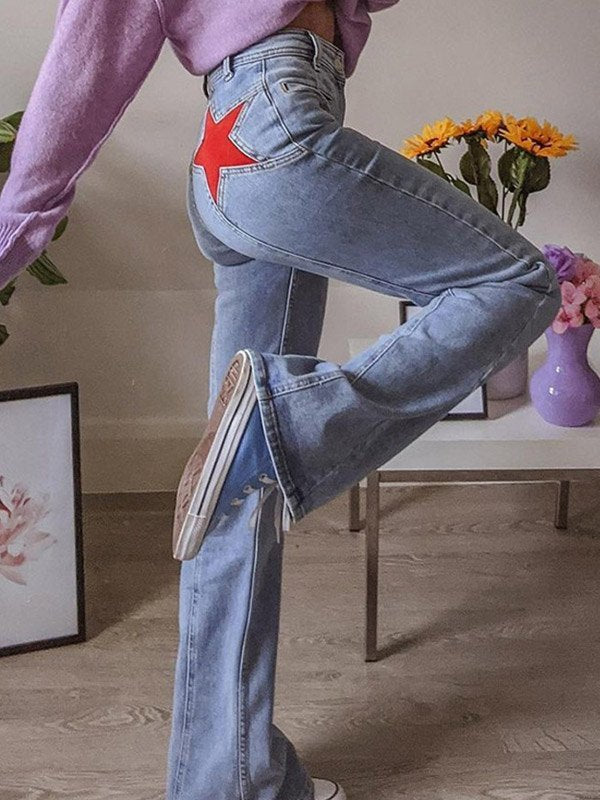 Mirjam - Red Star Flared Jeans