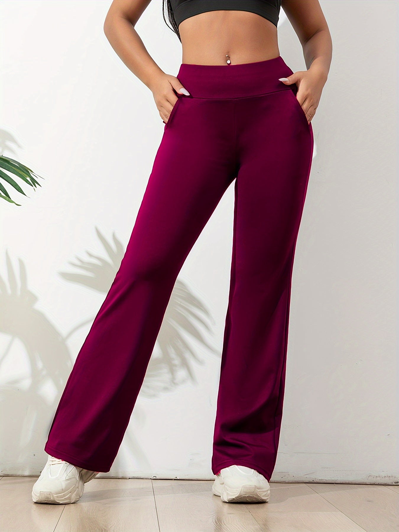 Flared Leg High-Waisted Women's Sports Leggings