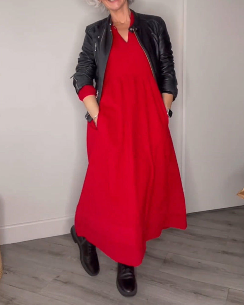 Jacobs | V-Neck A-Line Dress
