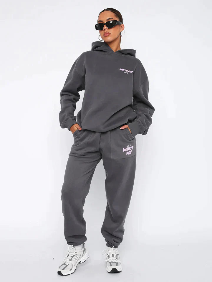 Josephine | Cozy Women's Tracksuit in 'White Fox' Design