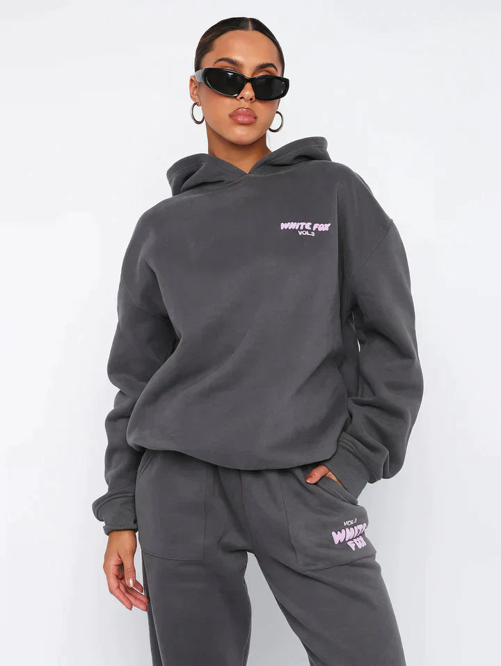 Josephine | Cozy Women's Tracksuit in 'White Fox' Design
