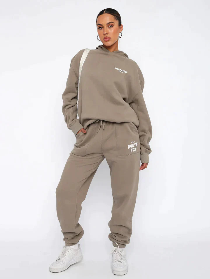 Josephine | Cozy Women's Tracksuit in 'White Fox' Design