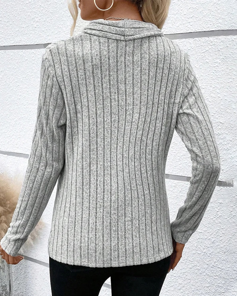 V-Neck Knit Top