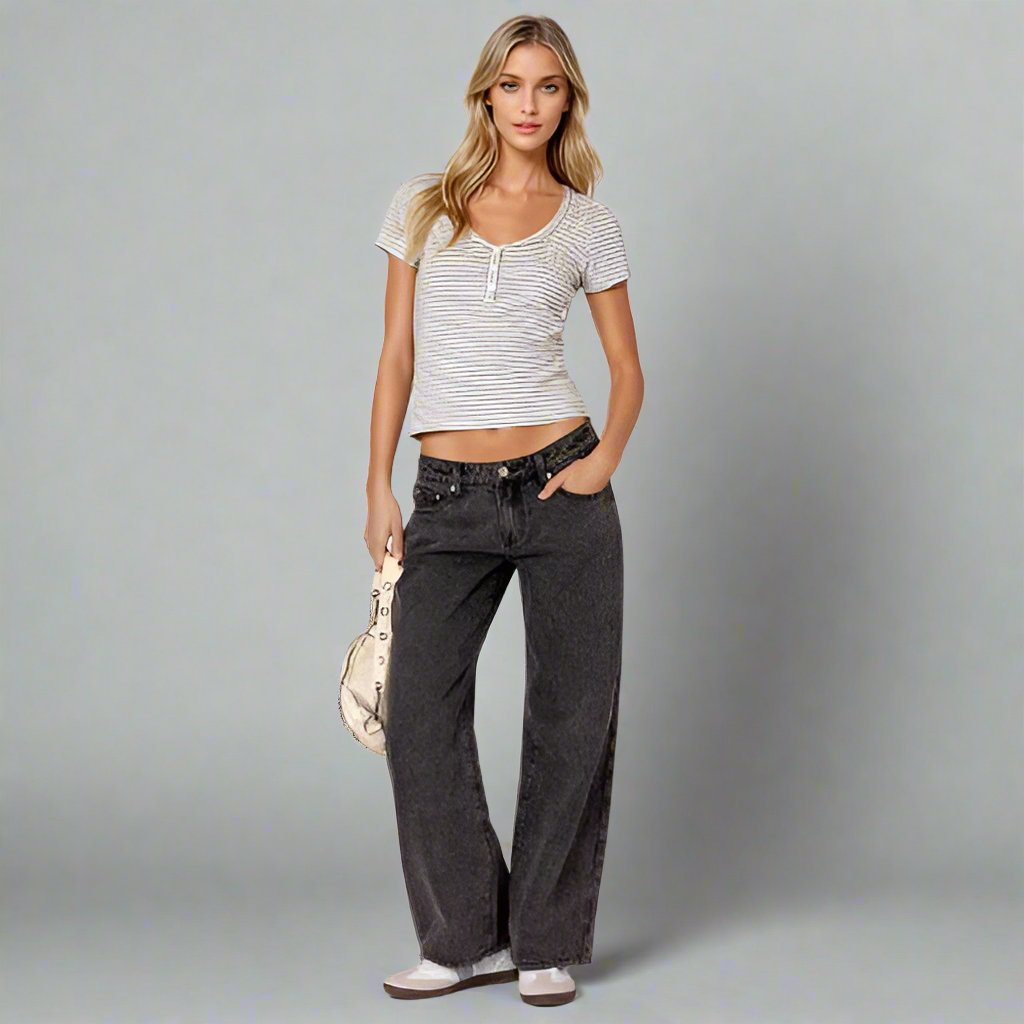 Lara | Stylish & Comfortable Low-Rise Stretch Denim Jeans