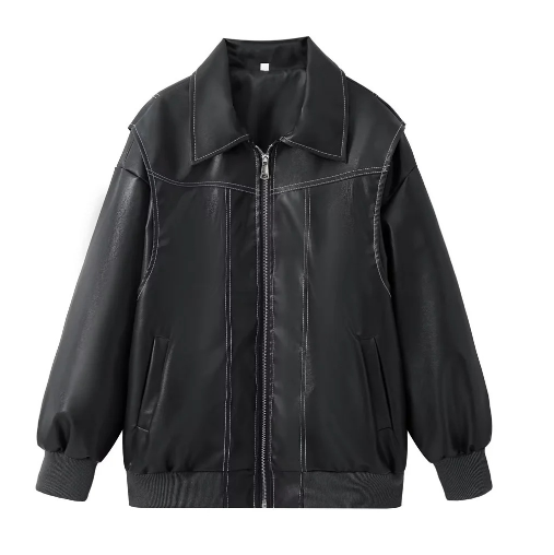 Linde | Classic Leather Bomber Jacket