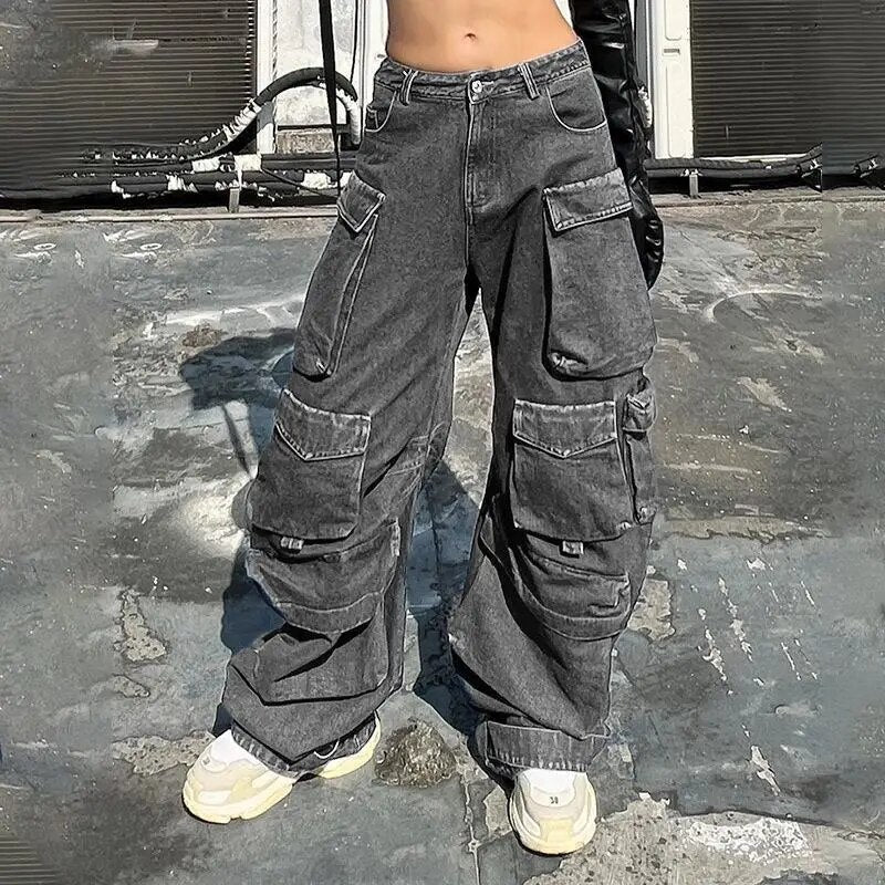 Liv | Distressed Wide Leg Jeans