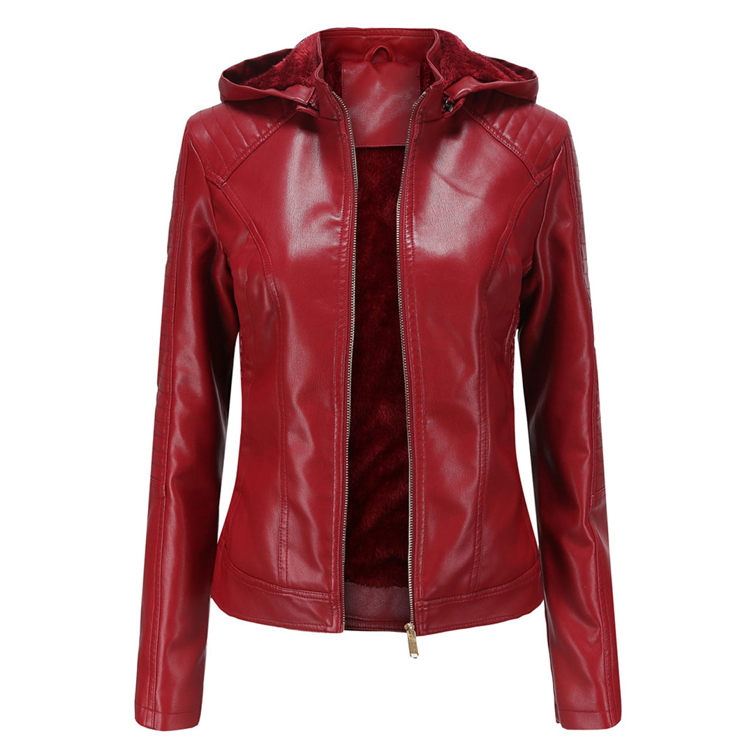 Loes | Chic Suede Leather Jacket for Women