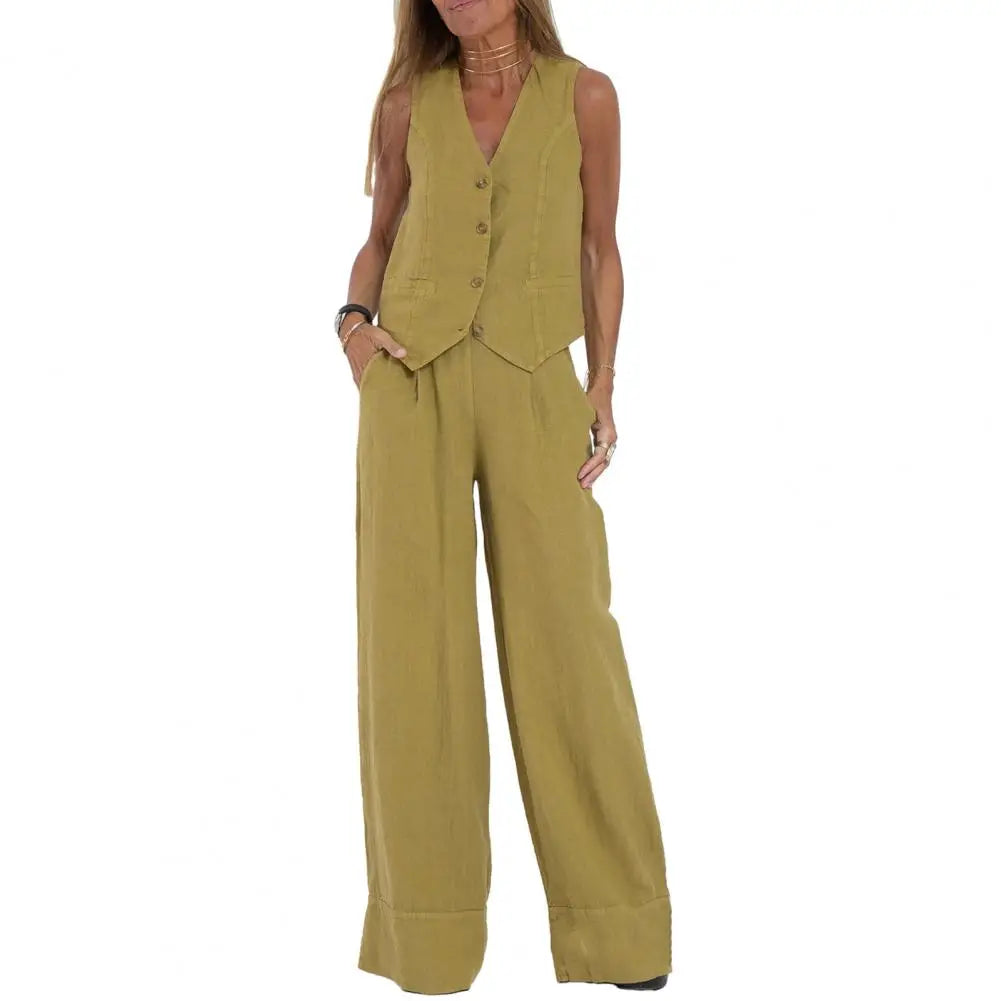 Loïs | Chic Relaxed Ensemble (Cardigan & Trousers)