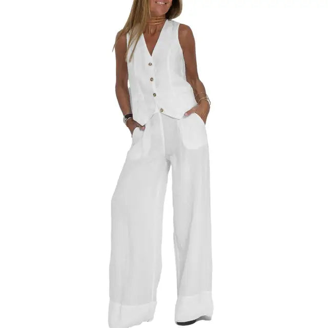 Loïs | Chic Relaxed Ensemble (Cardigan & Trousers)