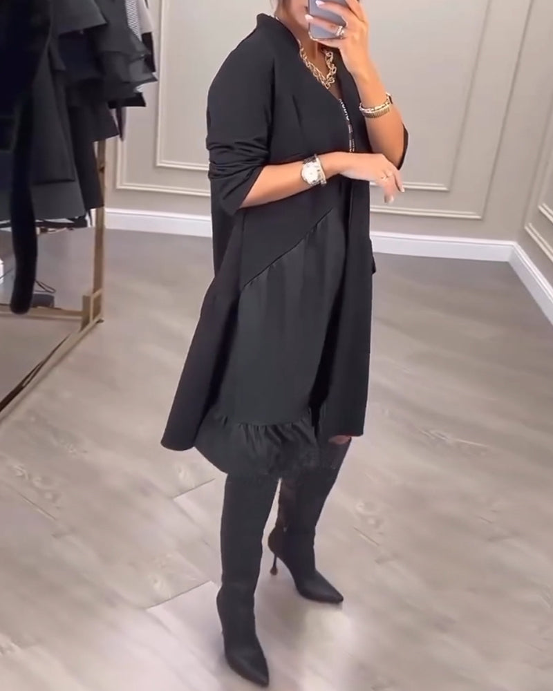 Lola | V-Neck Long Sleeve Artistic Dress