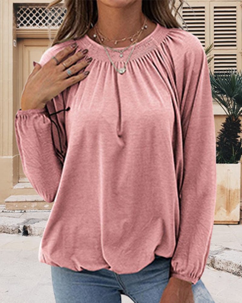 Relaxed Fit Round Neck Top