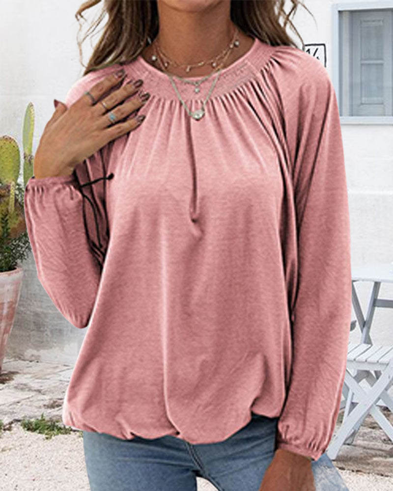 Relaxed Fit Round Neck Top