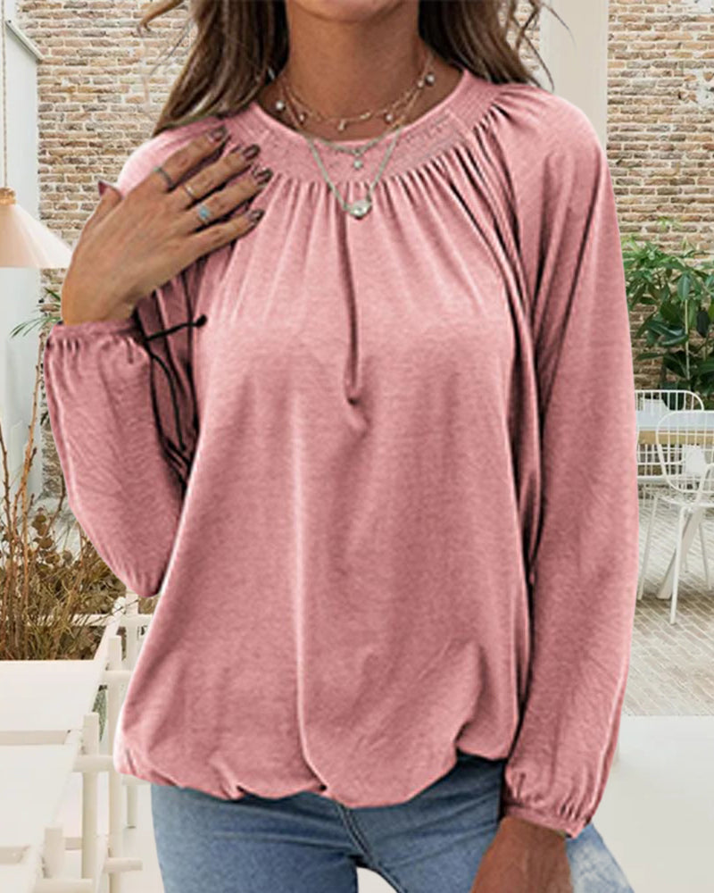 Relaxed Fit Round Neck Top