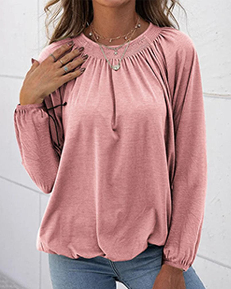 Relaxed Fit Round Neck Top