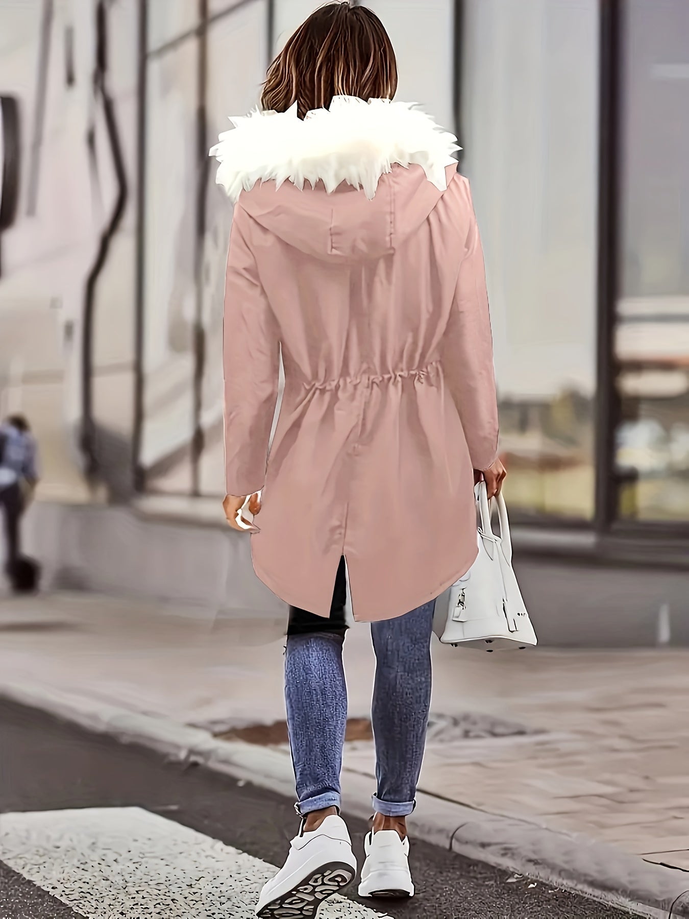 Lotte | Hooded Casual Jacket with Faux Fur Trim