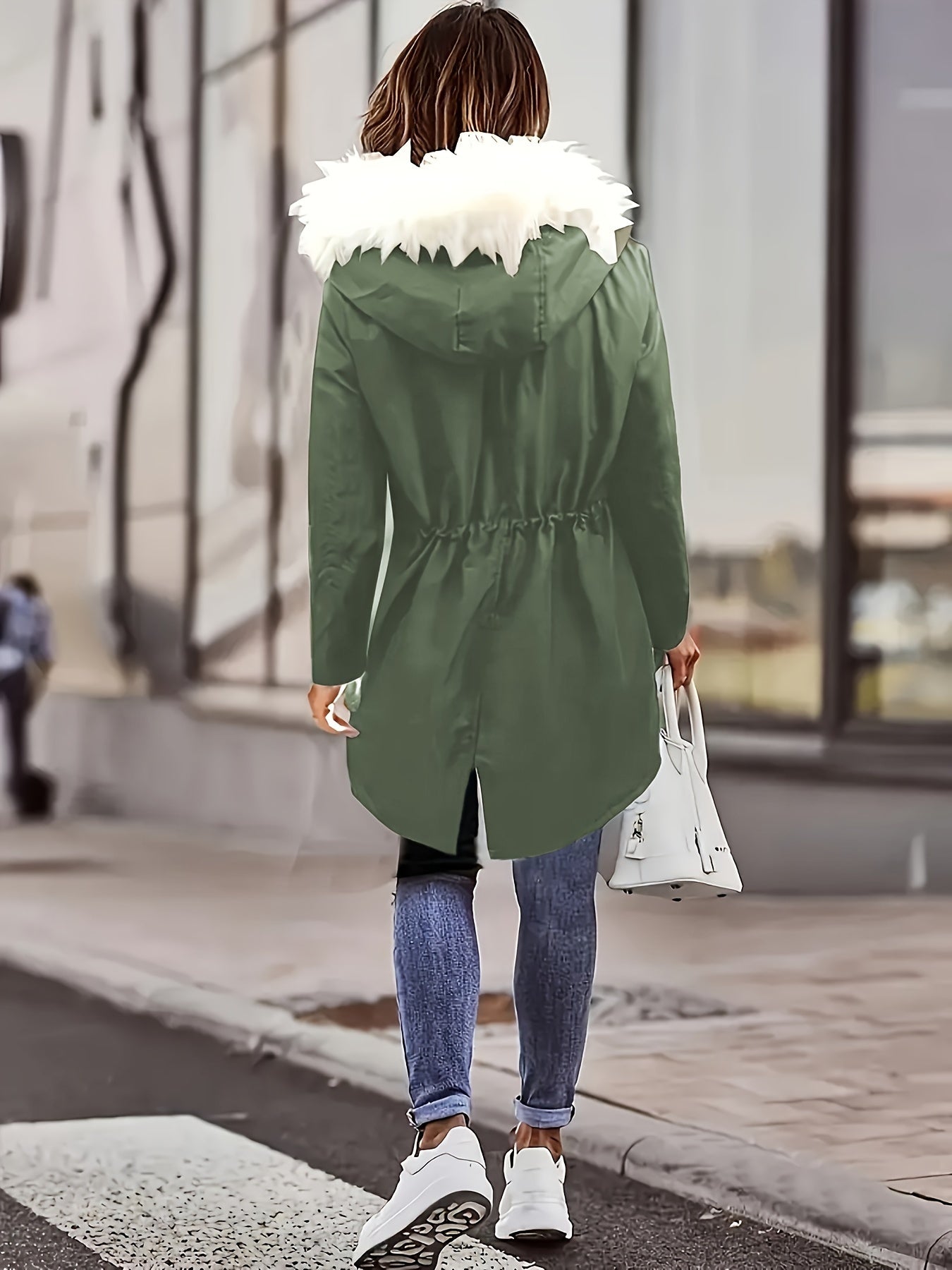 Lotte | Hooded Casual Jacket with Faux Fur Trim
