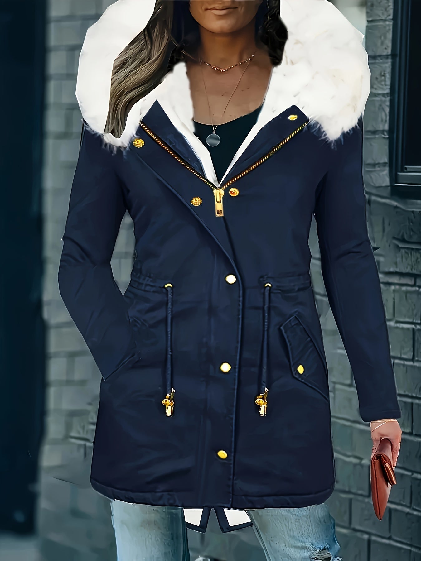 Lotte | Hooded Casual Jacket with Faux Fur Trim