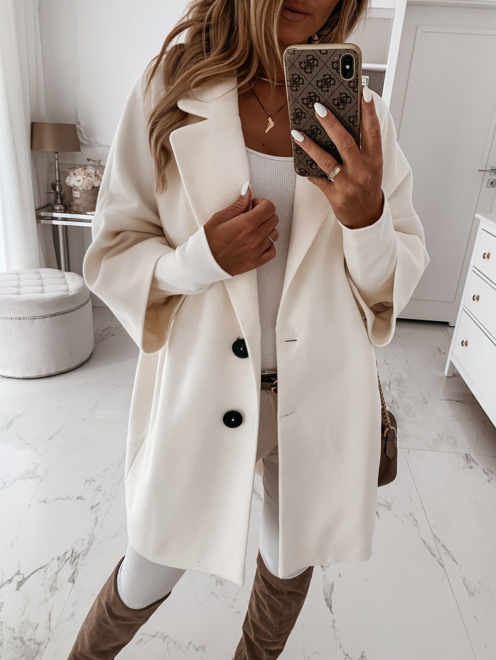 Lotte | Women's Cotton Coat with 3/4 Sleeves